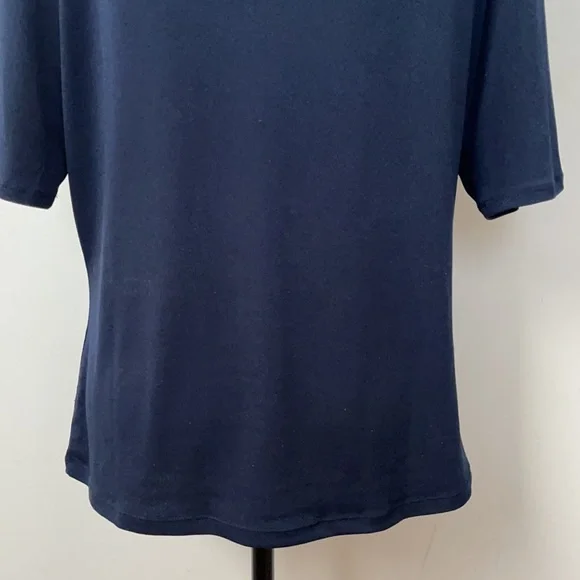 The Limited Navy Short Sleeve Blouse - Picture 11 of 15